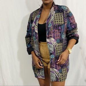 Vintage Printed Blazer